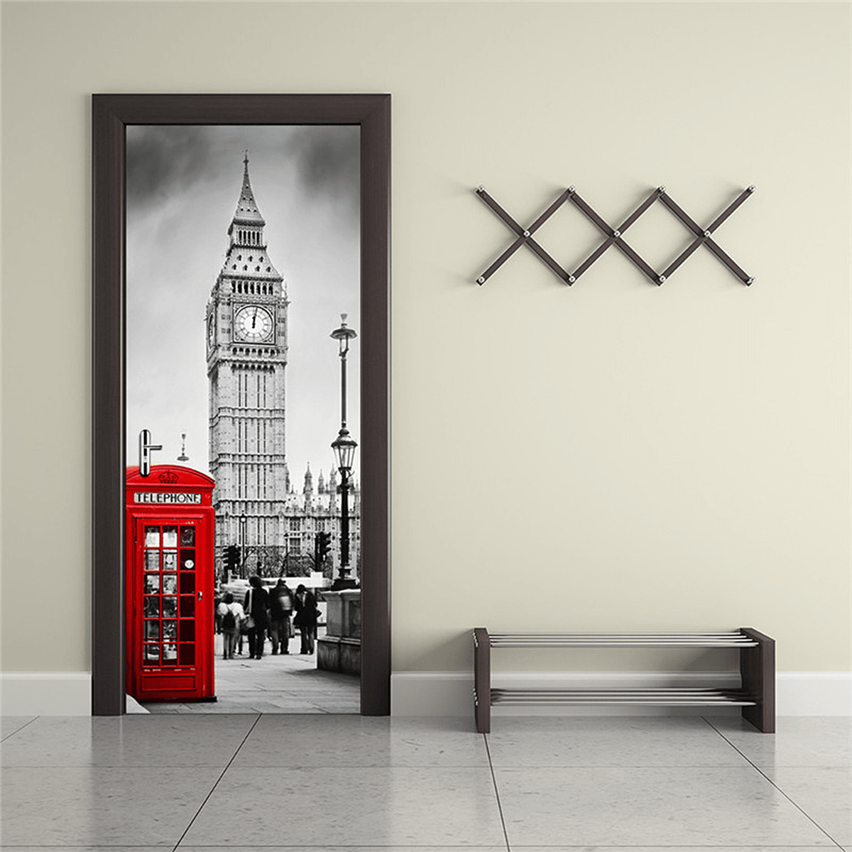 3D Art Door Wall Fridge Sticker Big Ben Decal Self Adhesive Mural Scenery Home Decor MRSLM