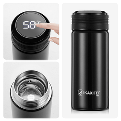 K916 300ML Smart Stainless Steel Insulation Vacuum Bottle LED Touch Screen Temperature Display Vacuum Cup IPX7 Waterproof Thermal Bottle MRSLM