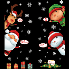 Miico SK9242 Christmas Sticker Window Door Wall Stickers Removable for Christmas Decoration MRSLM