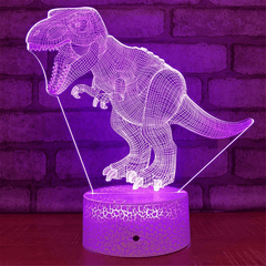 Usb/Battery Powered 3D Children Kids Night Light Lamp Dinosaur Toys Boys 16 Colors Changing LED Remote Control+Base Christmas Decorations Clearance Christmas Lights MRSLM