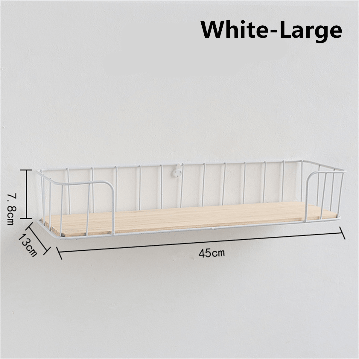 Industrial Metal Wire Wood Wall Kitchen Modern Loft Dorm Storage Rack Shelf Room Decor MRSLM