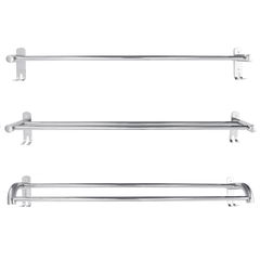 80Cm Stainless Steel Single Double Shelf Wall Mounted Bath Towel Rail Rack for Bathroom Storage Shelf Towel Racks MRSLM