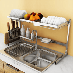 Stainless Steel Kitchen Dish Drying Rack Dish Drainer Rack Storage Shelf Rack Cup Plate Dish Rack Holders Organizer MRSLM