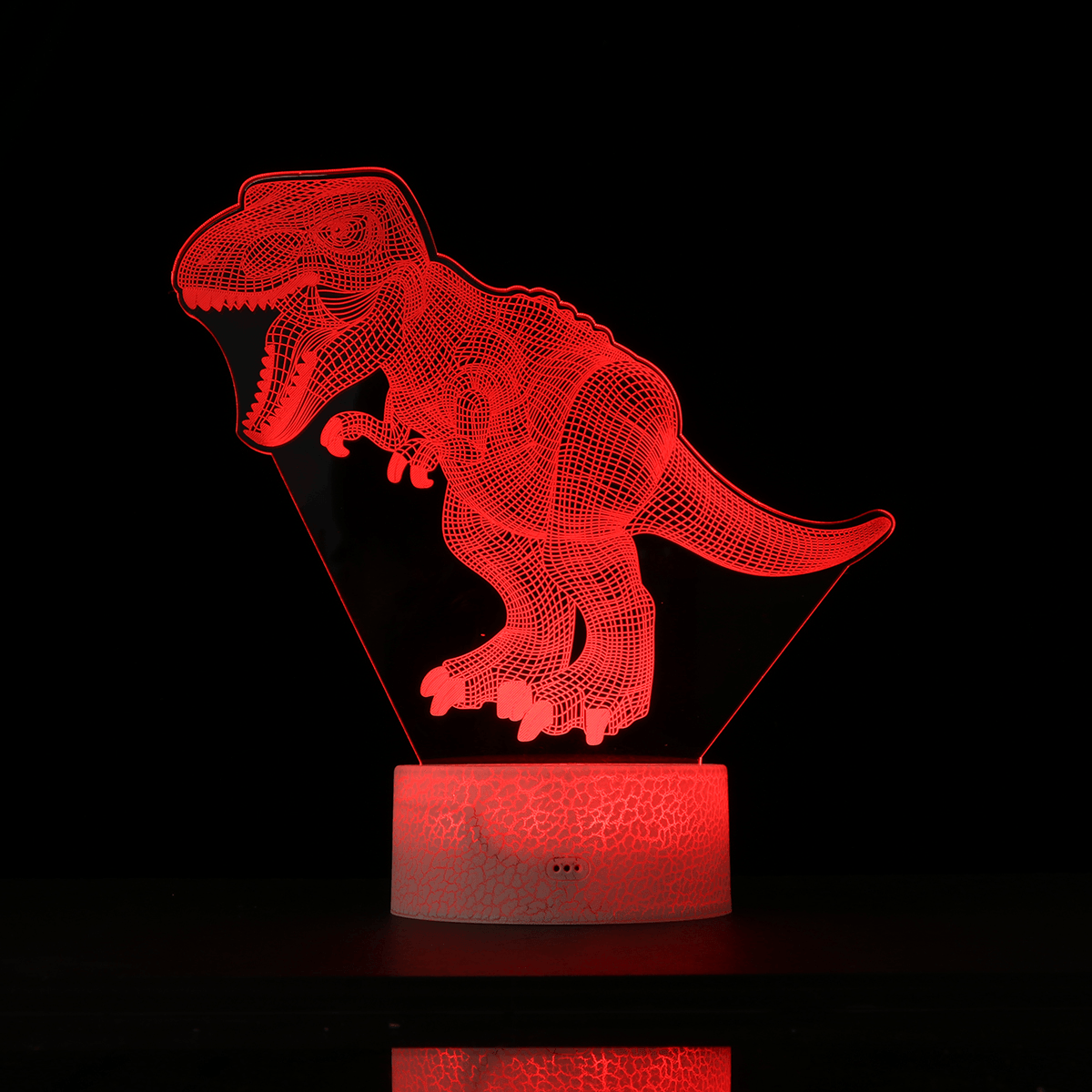 Usb/Battery Powered 3D Children Kids Night Light Lamp Dinosaur Toys Boys 16 Colors Changing LED Remote Control+Base Christmas Decorations Clearance Christmas Lights MRSLM