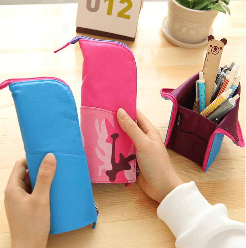 Multi-Function Pencil Bags Creative Standing Stationery Bag MRSLM