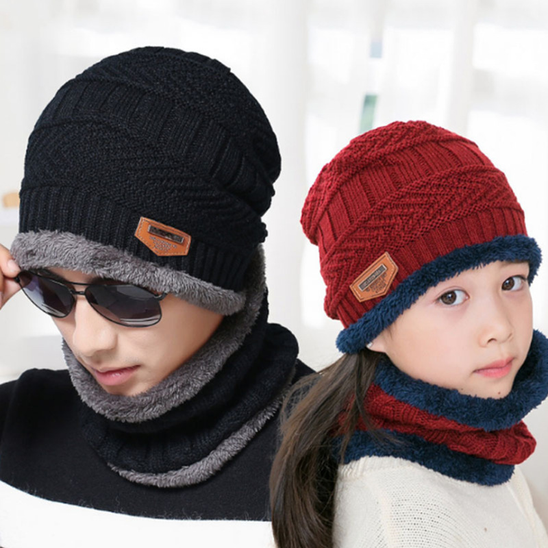 Men'S plus Fleece Knitted Hat Ladies dylinoshop