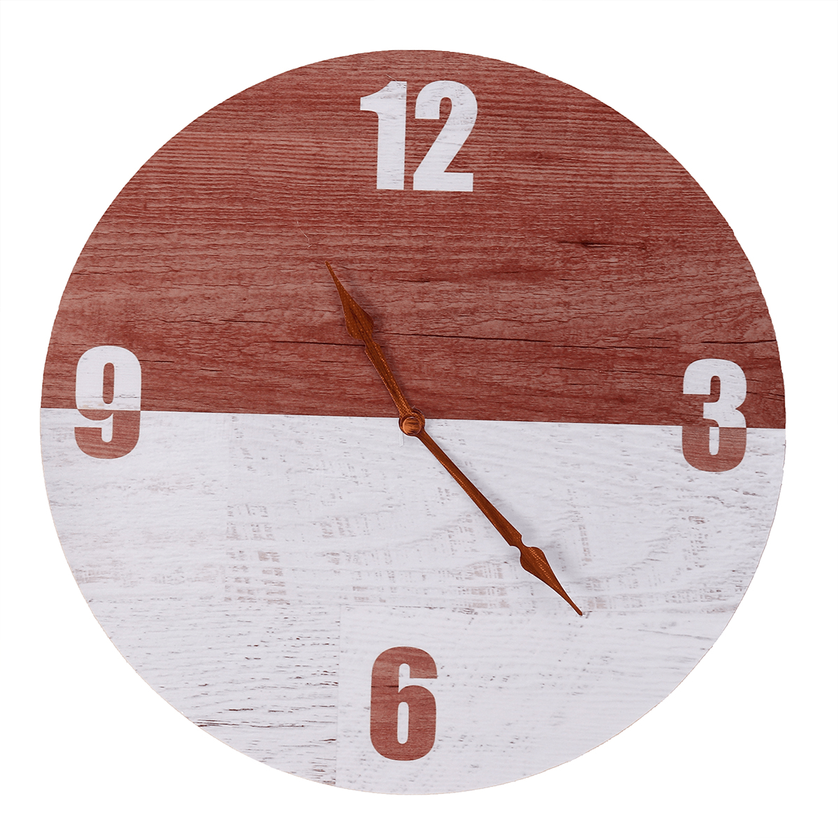 11'' DIY Digital Wood Wall Clock Diameter 28CM Seamless Hook for Home Office Bar dylinoshop