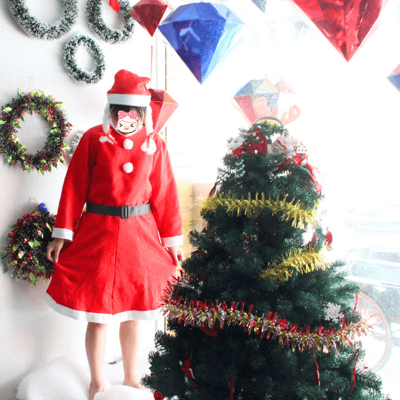 3Pcs Christmas Santa Claus Costume Set Novelty Costume Clothes Suit Christmas Costume for Woman MRSLM