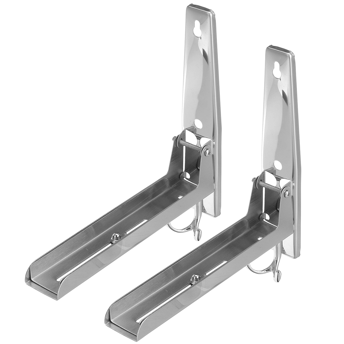 2Pcs Stainless Steel Microwave Oven Shelf Rack Bracket Wall Mount Foldable Stretch MRSLM