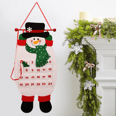 Christmas Countdown Calendar Snowman Deer Hanging Advent Calendar Decorations Home Decor MRSLM