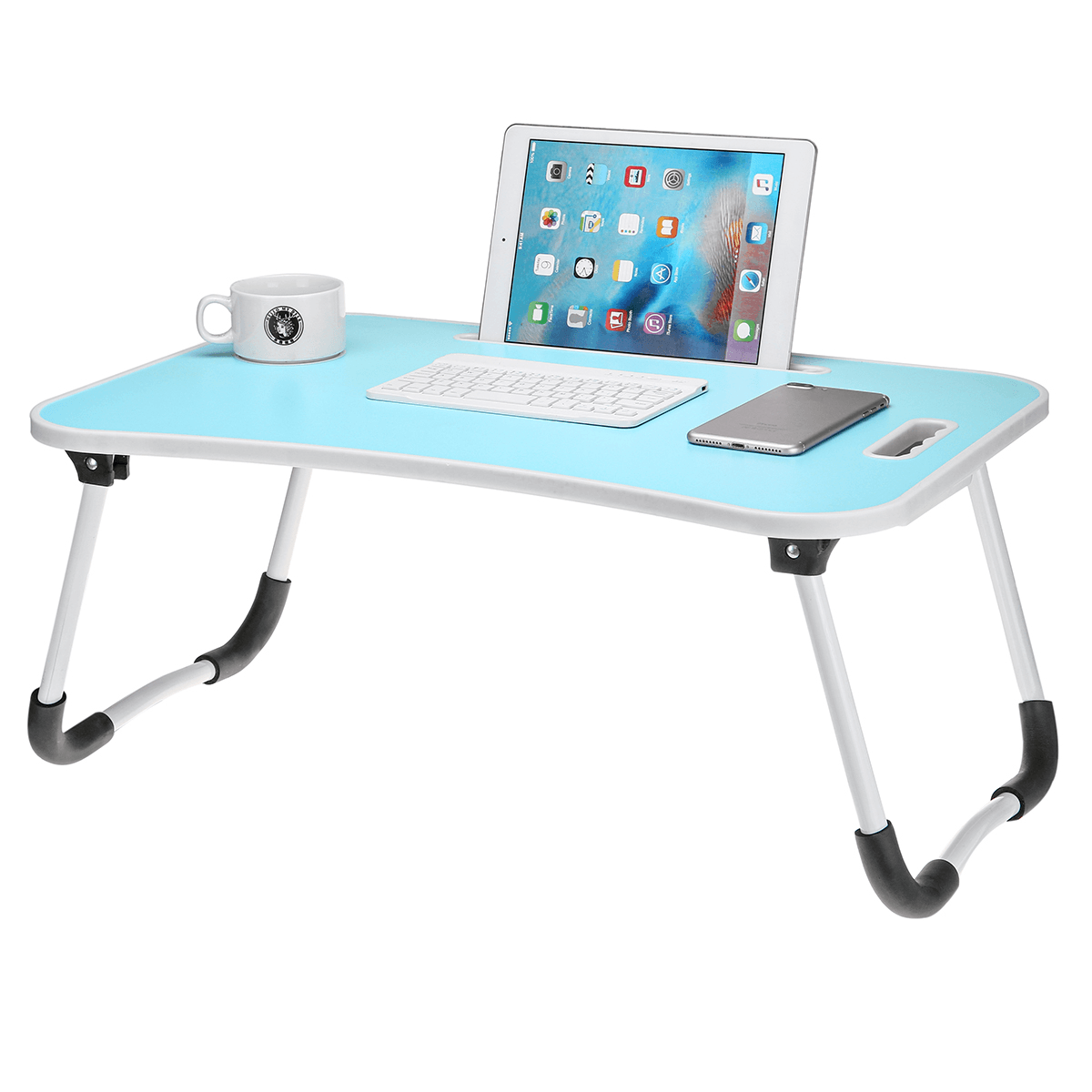 Foldable Laptop Lap Tray Folding Desk Computer Table Sofa Notebook Breakfast Bed MRSLM