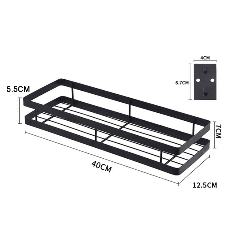 Kitchen Wall Shelf Storage Organizer Shelf Spice Rack Punch Free Storage Rack MRSLM