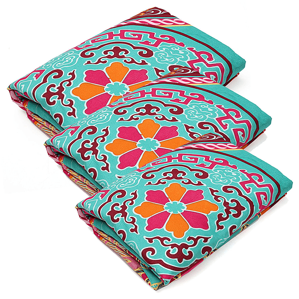 4Pcs Oriental Mandala Polyester Single Double Queen Size Bedding Pillowcases Quilt Duvet Cover Set MRSLM