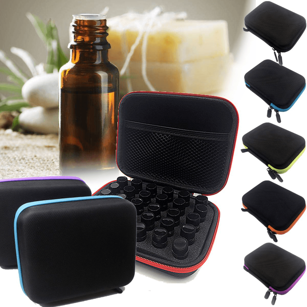 30 Bottles 1~3Ml Essential Oil Case Carry Box Portable Travel Storage Holder Bag MRSLM