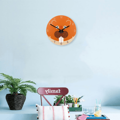 28Cm Animal Mute round Wall Clock Modern Home Living Room Kitchen Watch Decor MRSLM