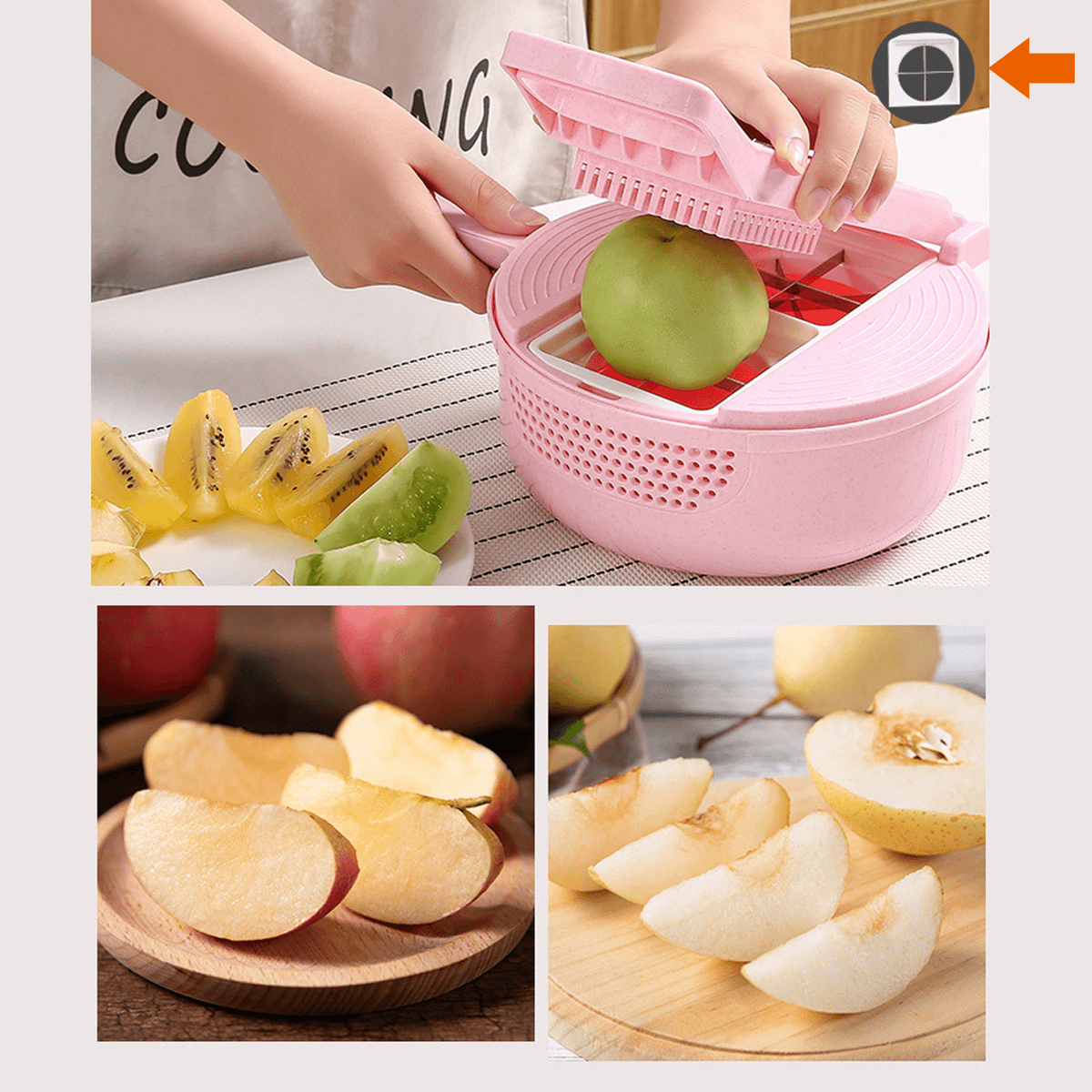 9 in 1 Multifunctional Easy Food Chopper Cutter Vegetable Cutter Blender Chopper Slicer MRSLM