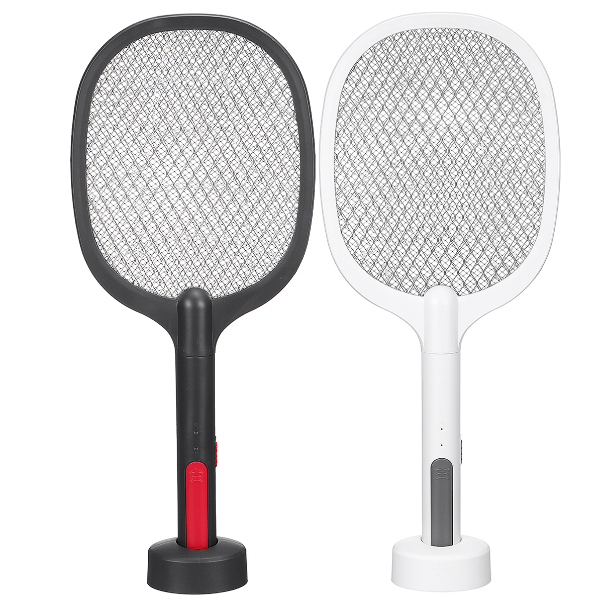 1200Mah 5V 2W Electronic Mosquito Swatter 368NM UV Light Fly Swatter with Light USB Charging Three-Layer Grid Fly Swatter dylinoshop