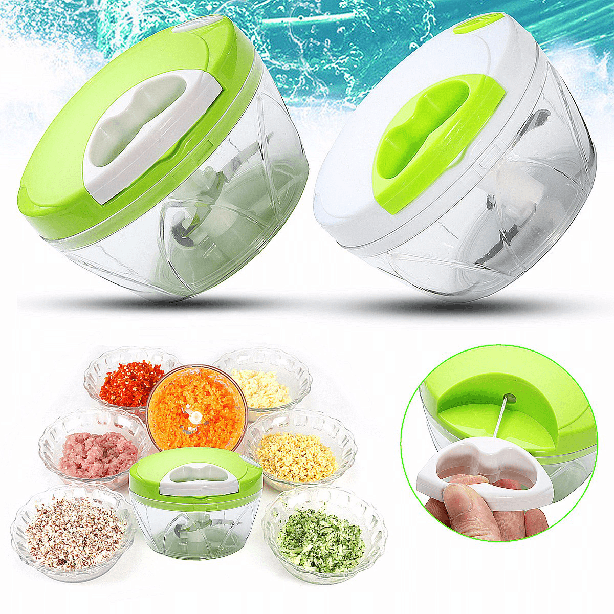 Manual Food Vegetable Onion Chopper Meat Chopper Mincer Dicer Kitchen Slicer MRSLM