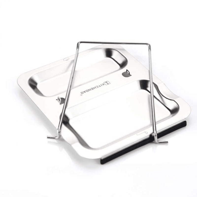 KITCHENDAO Stainless Steel Pot Lid Shelf Kitchen Organizer Pan Cover Lid Rack Stand Foldable Spoon Holder MRSLM