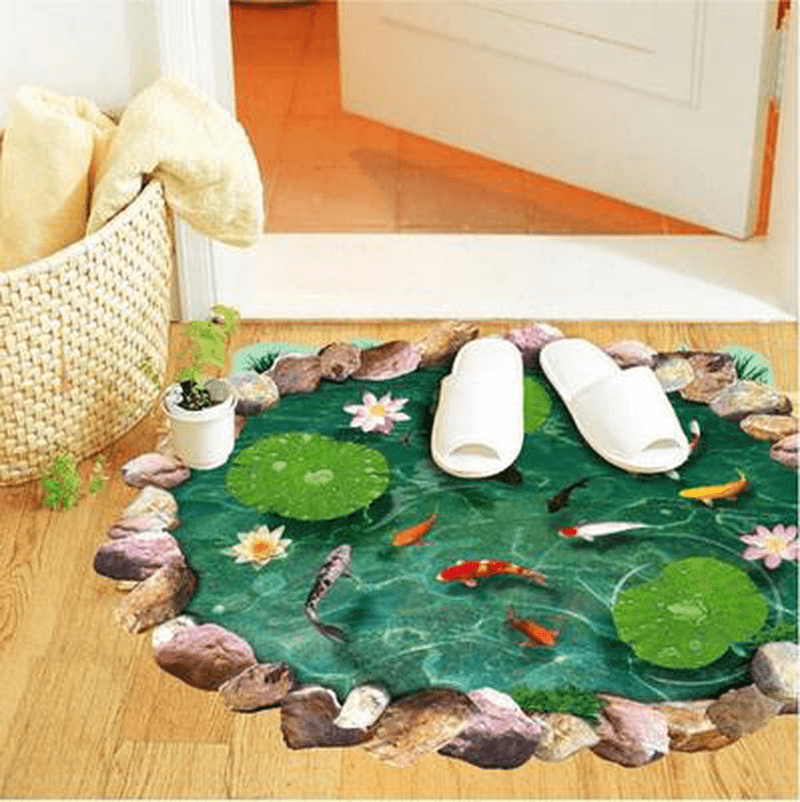 Miico 3D Creative PVC Wall Stickers Home Decor Mural Art Removable Pond Wall Decals MRSLM