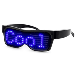 Bluetooth Programmable Text USB Charging LED Display Glasses Dedicated Nightclub DJ Holiday Party Birthday Children'S Toy Gift MRSLM