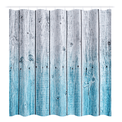 Rustic Wood Panel Shower Curtain 12 Hook Bathroom Waterproof Fabric Bathroom MRSLM