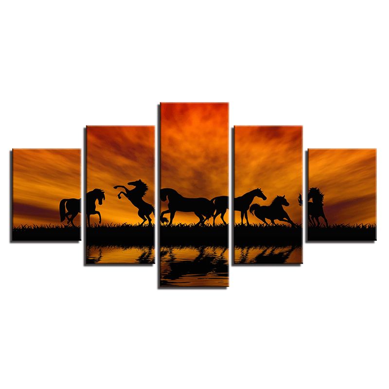 5PCS Large Huge Modern Wall Art Oil Painting Picture Print Unframed Home Decor Wall Sticker MRSLM