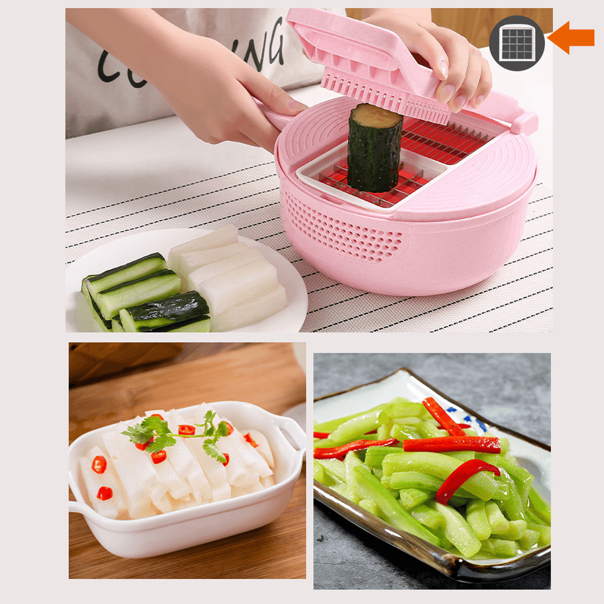 9 in 1 Multifunctional Easy Food Chopper Cutter Vegetable Cutter Blender Chopper Slicer MRSLM