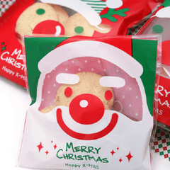 100Pcs Christmas Biscuit Candy Gift Cookie Sweet Present Bag dylinoshop