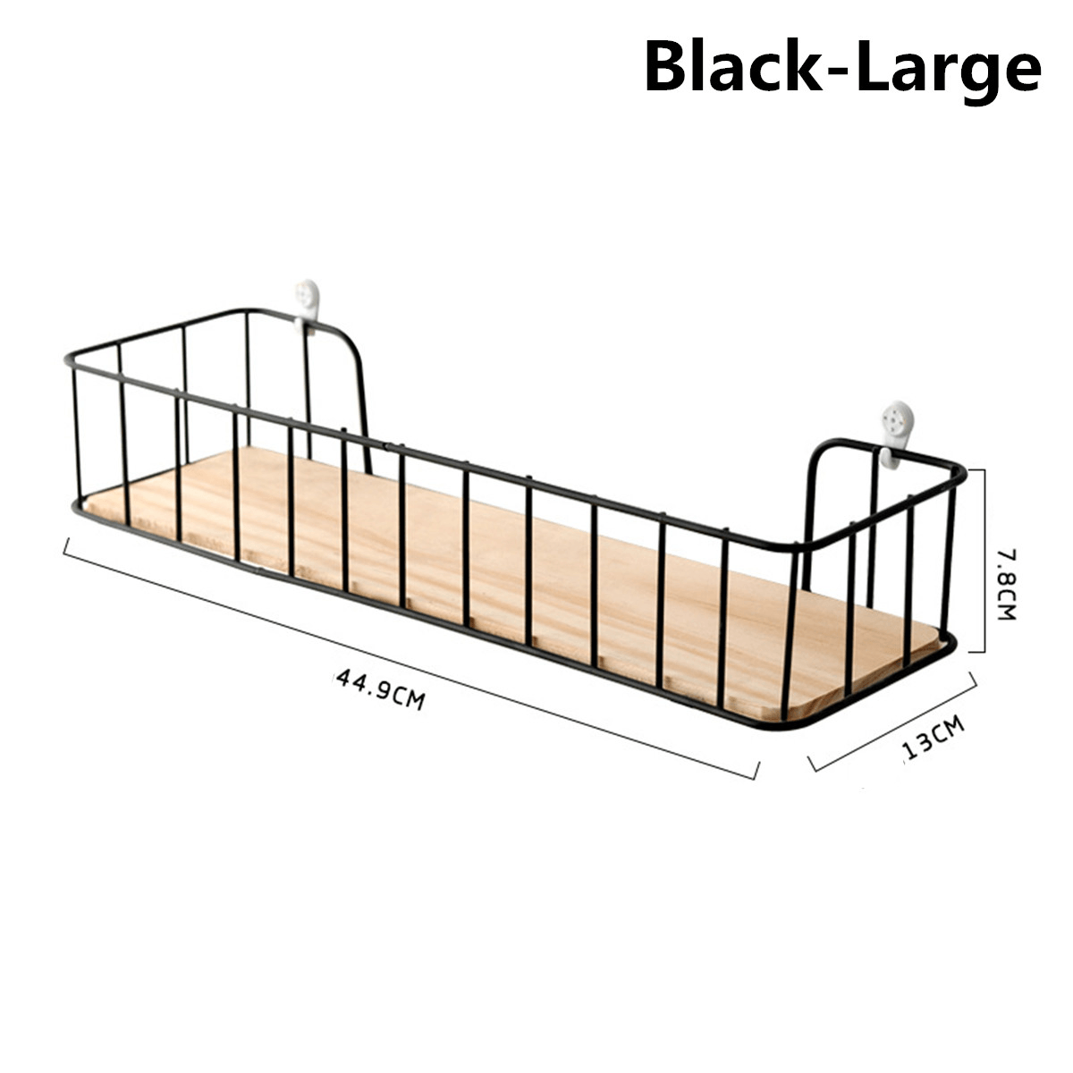 Industrial Metal Wire Wood Wall Kitchen Modern Loft Dorm Storage Rack Shelf Room Decor MRSLM