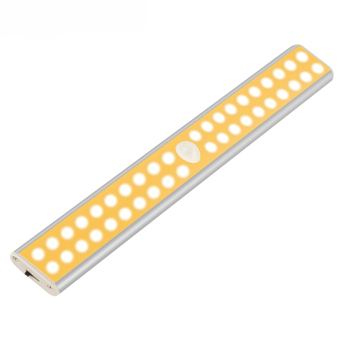 24/40/60LED Motion Sensor Closet Lights Wireless USB Rechargeable Energy Saving LED Night Light Bar Safe Lights for Closet Cabinet Wardrobe Stairs MRSLM