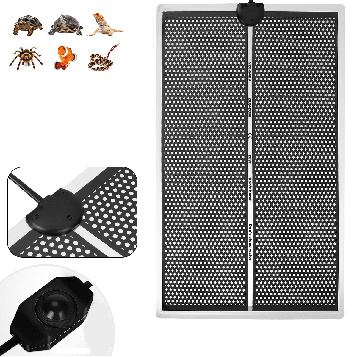 Heating Mat Reptile Adjustable Warmer Constant Temperature Bed Dropshipping for Reptile Amphibian Winter Tool MRSLM