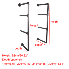 Bookshelf 3 Tiers Wall Mounted Shelf Rack 15/20/25/30Cm Wide Organizer Storage Shelf Rack Iron Design for Home Office Living Study Photo MRSLM