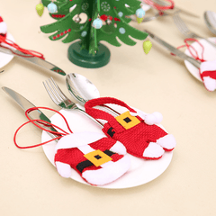 1Set Creative Christmas Small Clothes Pants Tableware Sets Kitchen Restaurant Hotel Layout Knife Fork Spoon Set Xmas Decorations dylinoshop