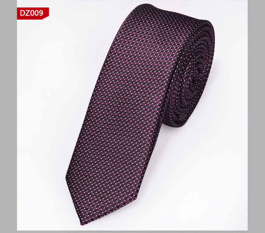 British Style Polyester Yarn Dyed Male 5Cm Narrow Tie dylinoshop