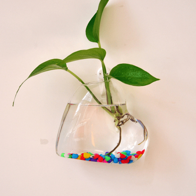 Creative Wall Hanging Transparent Glass Vase Fish Tank Hydroponic Living Room Home Decor MRSLM