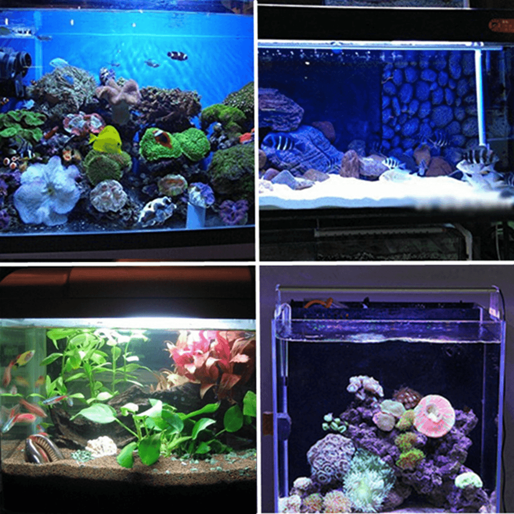 53CM RGB LED Aquarium Fish Tank Light IP68 Color Changing Bar Submersible Lamp + Remote Control AC110-240V MRSLM