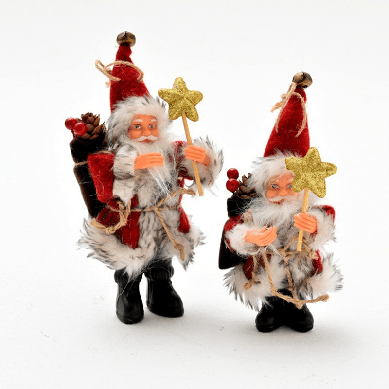 Xmas Stand Santa Claus Doll Toy Home Christmas Tree Hanging Decoration for Christmas Gift MRSLM