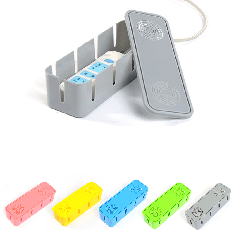 Honana HN-B60 Colorful Cable Storage Box Large Household Wire Organizer Power Strip Cover MRSLM