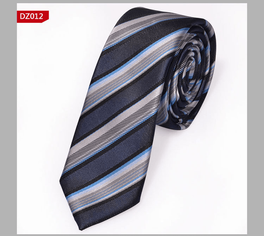 British Style Polyester Yarn Dyed Male 5Cm Narrow Tie dylinoshop