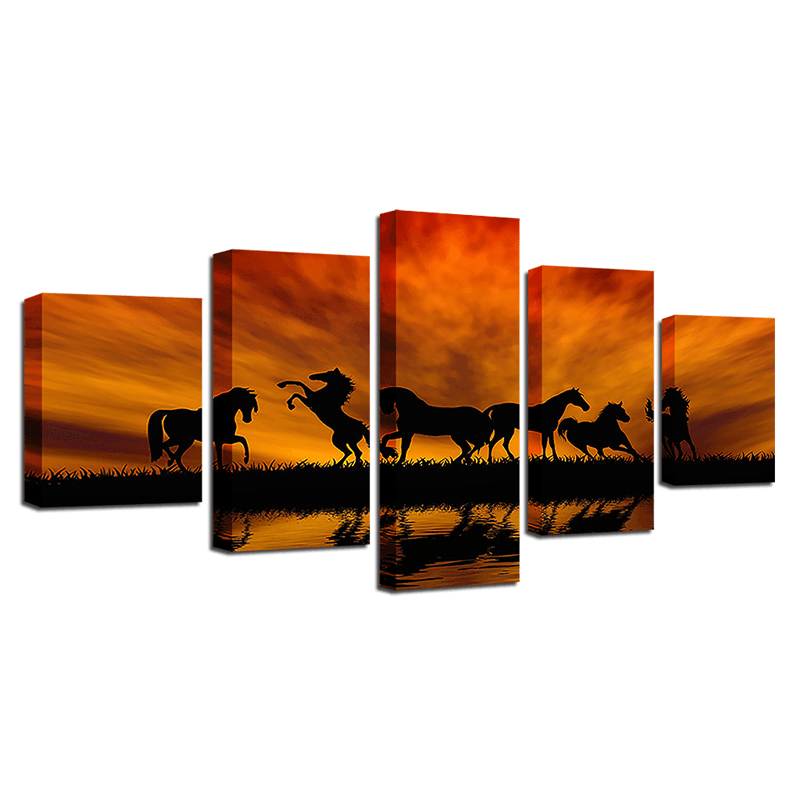 5PCS Large Huge Modern Wall Art Oil Painting Picture Print Unframed Home Decor Wall Sticker MRSLM