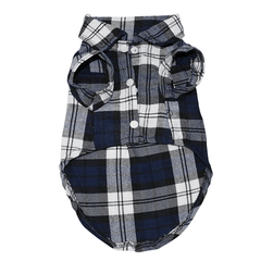 Pet Dog Clothes Soft Puppy Spring Summer Plaid Shirt Outfits Pet Clothing Pet T-Shirt MRSLM