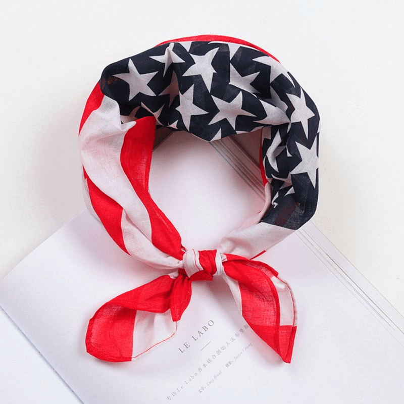 American Flowy Square Scarf Riding Sweat Mask dylinoshop