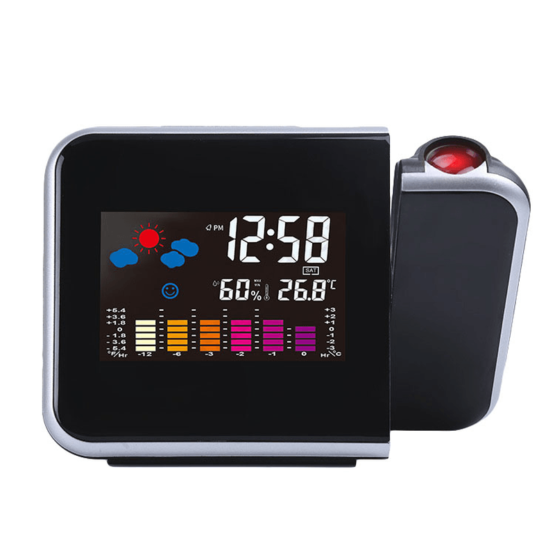 DC-003 Digital Wireless Hygrometer Therometer LED Projection Weather Station Alarm Clock MRSLM