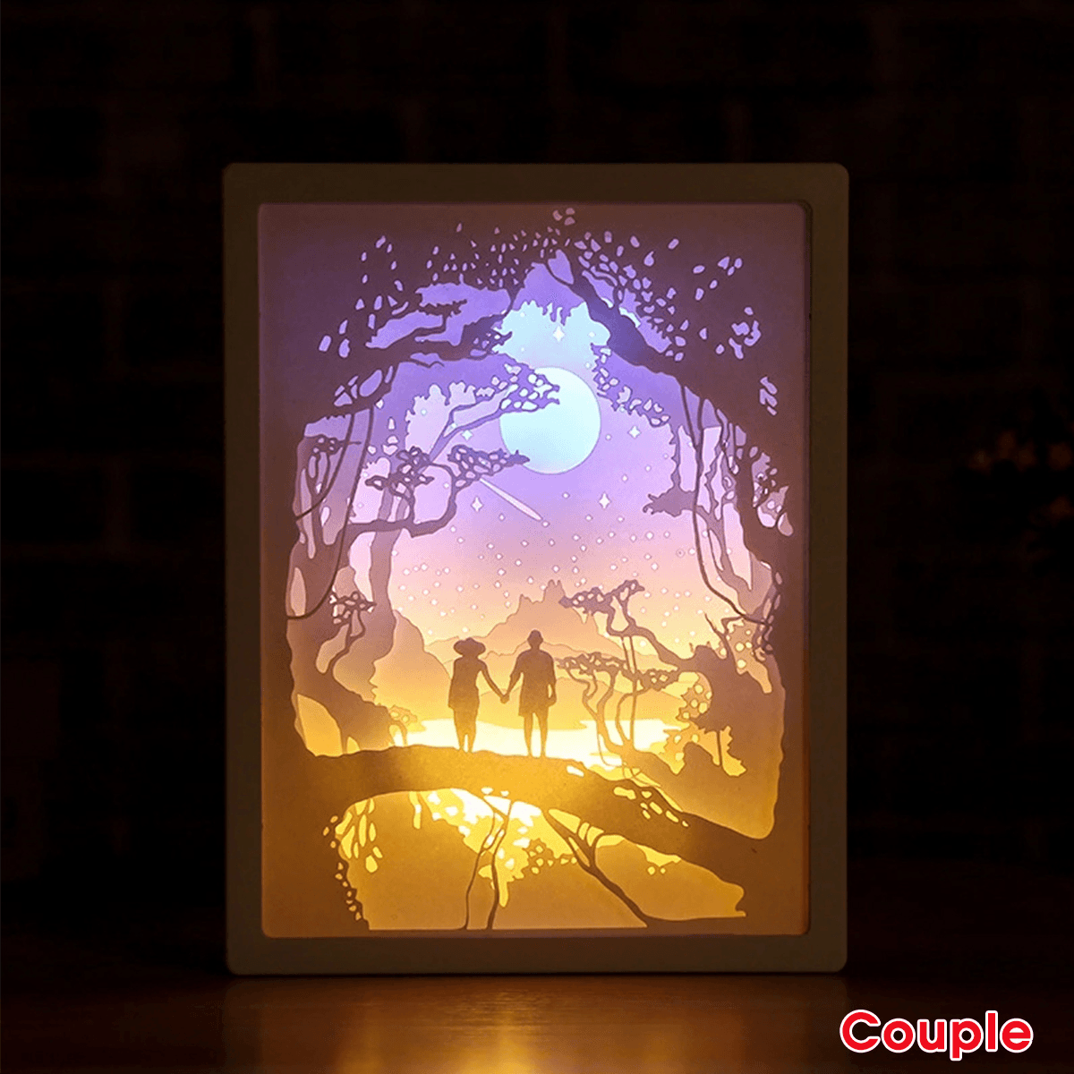 Christmas LED Carving Night Light 3D Shadow Paper Sculptures Lamp Lamp LED Gift Home Desk Decorations MRSLM