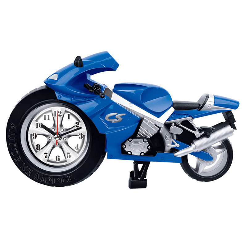 Creative Lazy Student Kids Cartoon Portable Clock Personality Bedroom Mini Clock Motorcycle A MRSLM