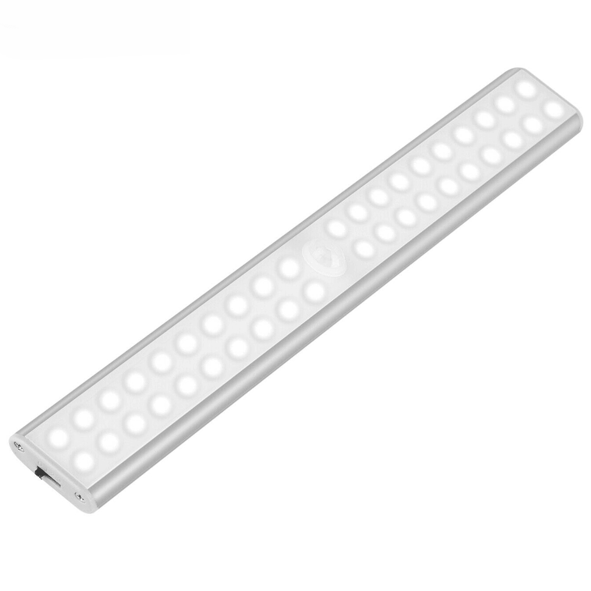 24/40/60LED Motion Sensor Closet Lights Wireless USB Rechargeable Energy Saving LED Night Light Bar Safe Lights for Closet Cabinet Wardrobe Stairs MRSLM