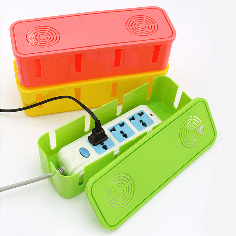 Honana HN-B60 Colorful Cable Storage Box Large Household Wire Organizer Power Strip Cover MRSLM