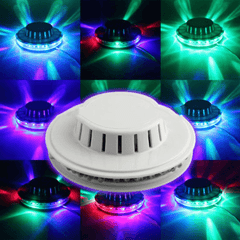 Mini 48LED 5W RGB Sunflower Laser Projector Lighting Disco Stage Light Bar DJ Sound Background Wall Light Christmas Party Lamp MRSLM