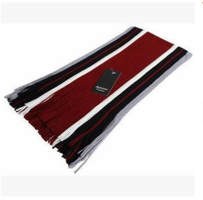 Men'S Striped Scarf Korean Style All-Match dylinoshop